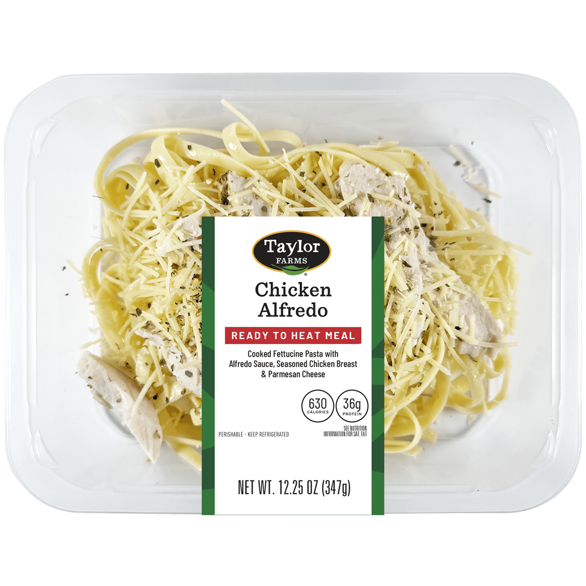 Taylor Farms Chicken Alfredo, Microwave Ready Single Serve Meal, 12.25 oz, Fresh