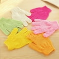 thumbnail image 3 of 6PCS Exfoliating Shower Gloves - 100% Nylon, Foam Bath Resistant Body Massage Cleaning Loofah, Set of 20 Gloves in Assorted Colors for Gentle Exfoliation and Skin Revitalization Hot Pink, 3 of 3