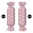 thumbnail image 2 of Salouo Rabbit And Flower Pattern Cute Bolster Pillow,Cylindrical Pillow Long Pillow for Bed Round Side Pillow for Knee/Leg/Neck ,- Length 24.4" x 9.8" Diameter, 2 of 8