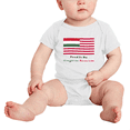 thumbnail image 2 of Proud to Be Hungarian American Flag Cute Baby Bodysuit Newborn Clothes Outfits (White, 3-6 Months), 2 of 5