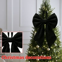 Christmas Tree Topper Bows Large for Decor Birthday Party Hanging Decor for Xmas Tree Wedding Party Room Decorations Black 22 In
