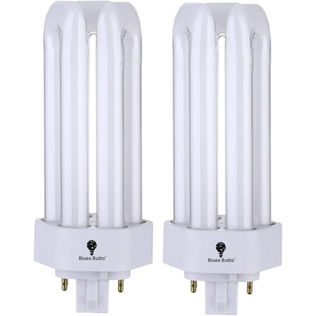 2 Pack PLT 26W GX24Q-3 (4 Pin) 3500K White Replaces Sylvania 20881 CF26DT/E/IN/835 - Philips 268243 PL-T 26W/35/4P/ALTO - GE 97616 F26TBX/835/A/ECO CFL Light Bulb PLC