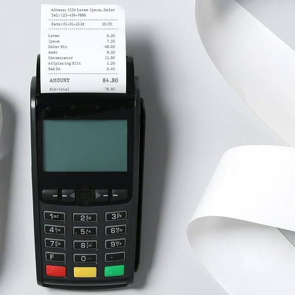 SKISUNO Thermal Paper Roll for Credit Card Machine 20 Rolls White Receipt Generation