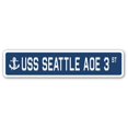 thumbnail image 1 of SignMission SSN-624-Seattle Aoe 3 6 x 24 in. A-16 Street Sign - USS Seattle AOE 3, 1 of 1