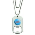 thumbnail image 1 of Juvenile Delinquent Funny Humor Military Dog Tag Bottle Opener Pendant, 1 of 4