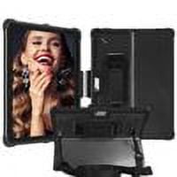 FIEWESEY for Surface Pro 8 13 Inch Tablet Case,Shockproof Rugged Protective Case with Pen Holder Hand Strap,Compatible with Type Cover Keyboard,for Microsoft Surface Pro 8 2021 Release(Black/Black)