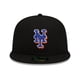 thumbnail image 2 of Gorra New York Mets New Era negra auténtica 59FIFTY ajustada, 2 of 6