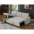thumbnail image 6 of Pemberly Row Polyester Fabric Reversible Sleeper Sectional Sofa in Beige, 6 of 16