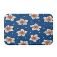 thumbnail image 4 of Surf, Sand, & Sea Hibiscus Blooms Gray Floral Print Bath Mat, 4 of 5