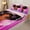 Hot Pink, variant on Manfei Kawaii Princess Zipper Twin Comforter Sets with Fitted Sheet and 2 Pillowcases, Dreamy Castle Zipper Bedding Set, Pink Reversible, 4pcs