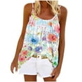 thumbnail image 2 of sovlvnd Women's Plus Sizes Summer Sexy Printed Sleevesless Strap Vest Over Size Top Tank Blouse Summer Casual Loose Comfy Tee Blouse Tank Tops S-2XL, 2 of 5