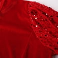 thumbnail image 6 of DHFJKG Dresses For Women Sparkly Sequins Solid Color Round Neck Long Sleeve Velvet Mini Dress Elegant Casual Party Wear Comfortable Stretchy Soft Stylish Dresses, 6 of 7