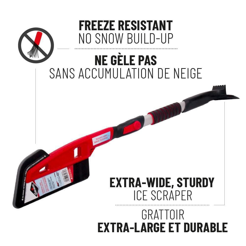 Garant G45SBMST 45-Inch Extendable Telescoping Scratch-Free EVA Foam Snow Brush With Ice Scraper