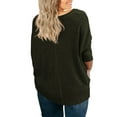 thumbnail image 5 of Cueply Women's Plus Size Tops Long Sleeve Shirts V Neck Blouses Button Down Tie Knot Tunic, 5 of 6