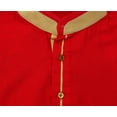 thumbnail image 5 of Atasi Men's Long Red Dupion Band Collar Shirt Ethnic Clothing-XXX-Large, 5 of 7