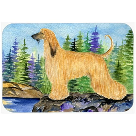 Carolines Treasures SS8220LCB Afghan Hound Glass Cutting Board - Large