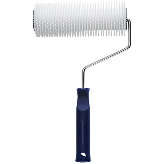 7 in / 17.8 cm Epoxy Floor Spiked Roller, 0.43 in / 1.1 cm Tooth Height Self Leveling Concrete Roller, Defoaming Roller with Comfort Grip Handle for Epoxy Resin Floor Coating