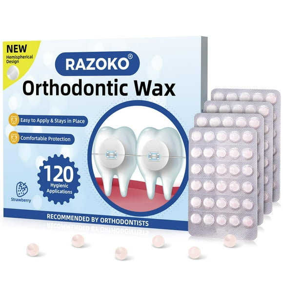 RAZOKO Orthodontic Wax for Braces Wax Dots Individual Hygienic Packaging Dental Wax