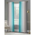 thumbnail image 4 of Abstract Sheer Curtains 84 Inches Long 2 Panels Dark Gray Turquoise Gradient Ombre Light Filtering Semi Sheer Window Curtains Drapes for Bedroom Living Room 52"x84", 4 of 7