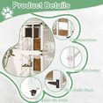 thumbnail image 7 of Waleaf Catio Outdoor Cat Enclosures, 4 Tiers Outdoor/Indoor Cat House with Wheels, Waterproof Roof, Platforms, Resting Box(White), 7 of 7