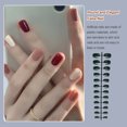 thumbnail image 1 of Faux Ongles Ensemble Brillant Style Français Résistant aux Rayures Ongles Presse Forte Viscosité Réglable Manucure Solide Autocollants Type 5, 1 of 6