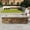 Sandstone, variant on 36" Round Steel Fire Table, 50000 BTU Propane Gas Fire Pit with Lava Rocks and Cover, Grey