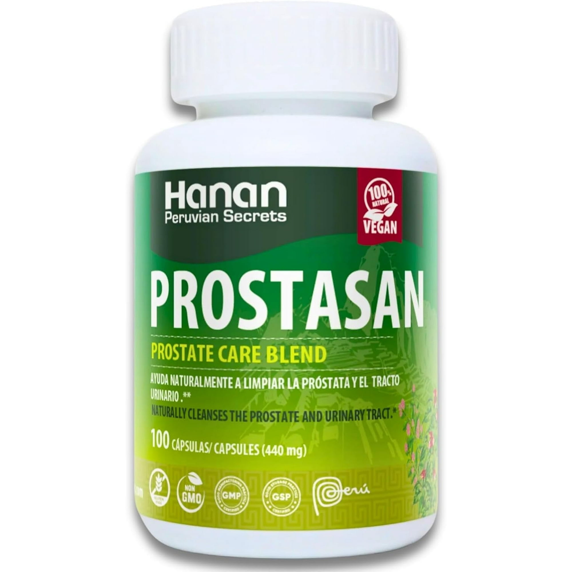 Prostate Supplements for Men 100 Capsules - Prostasan Blended with Annatto, Humanpinta, Cat's Claw, Horsetail and Soldier's Herb - Prostate Health from Peru