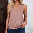 thumbnail image 2 of Women's Sleeveless V Neck Tank Tops Summer Tops Trendy 2024 Causal Cute Loose Fit Workout Athletic Yoga Shirts, 2 of 6