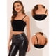 thumbnail image 2 of Camisola de terciopelo Allegra K con lentejuelas para mujer Negro XS, 2 of 4
