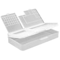 thumbnail image 1 of Compartment Screw Organizer White Transparent Rectangular Strong PP Lock Design Hardware Organizer for Repair Tool Component, 1 of 8
