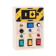 thumbnail image 2 of Fiudx Liquidación de ofertas flash Tablero ocupado, juguete sensorial para niños con botones LED arriba, juguete educativo de madera, juguete para bebé, juguetes de viaje, regalos para niños de 1 a 2, 2 of 7