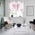 thumbnail image 3 of Valentine's Day Kitchen Curtains Window Panels, Pink Bowknot Ribbon Modern Minimalist Art Insulated Window Treatment Curtain, Grommet Curtains for Bedroom/Living Room/Bathroom, 2 Piece 27.5"Wx39"L, 3 of 8