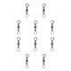 thumbnail image 1 of Eigraketly Paquete de 100 conectores giratorios de pesca de acero al carbono flexibles para agua salada 12-27mm accesorios de anzuelo de aparejo de anillo Blanco Talla 12 10piezas Eigraketly CBP581852, 1 of 4