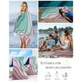 thumbnail image 5 of Green Ombre Beach Towels Oversized Super Absorbent, Modern Geometric Abstract Dark Red Cream Lightweight Bath Towel Quick Dry Sets For Bathroom/Pool/Rv Camping/Beach Play/Gym Room/Picnic 23"x47", 5 of 8
