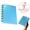 Blue, variant on A5 Discbound Planner with 8 Discs, Poly Cover Notebook with Removable Pages, 80 Sheets for Work Travel Note Taking, 1 Notebook