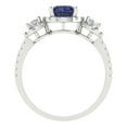 thumbnail image 4 of 1.46 ct Round Cut Simulated Blue Sapphire Three-Stone Engagement Ring for Women in 18K White Gold, 4 of 5