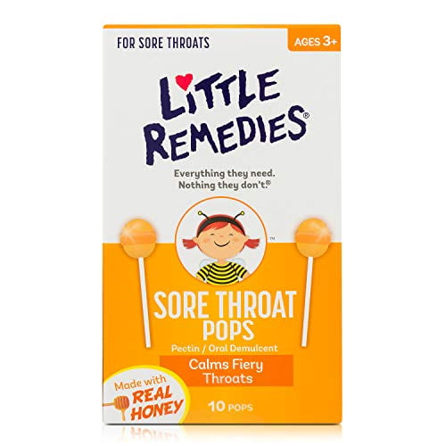 Little Remedies Sore Throat Pops, Made With Real Honey, 10 Count