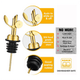 thumbnail image 5 of 4 Pcs Stainless Steel Bottle Pourers,Self Closing Olive Oil Dispenser Spout,Auto Flip Feature Liquor Pour Spouts Gold, 5 of 5
