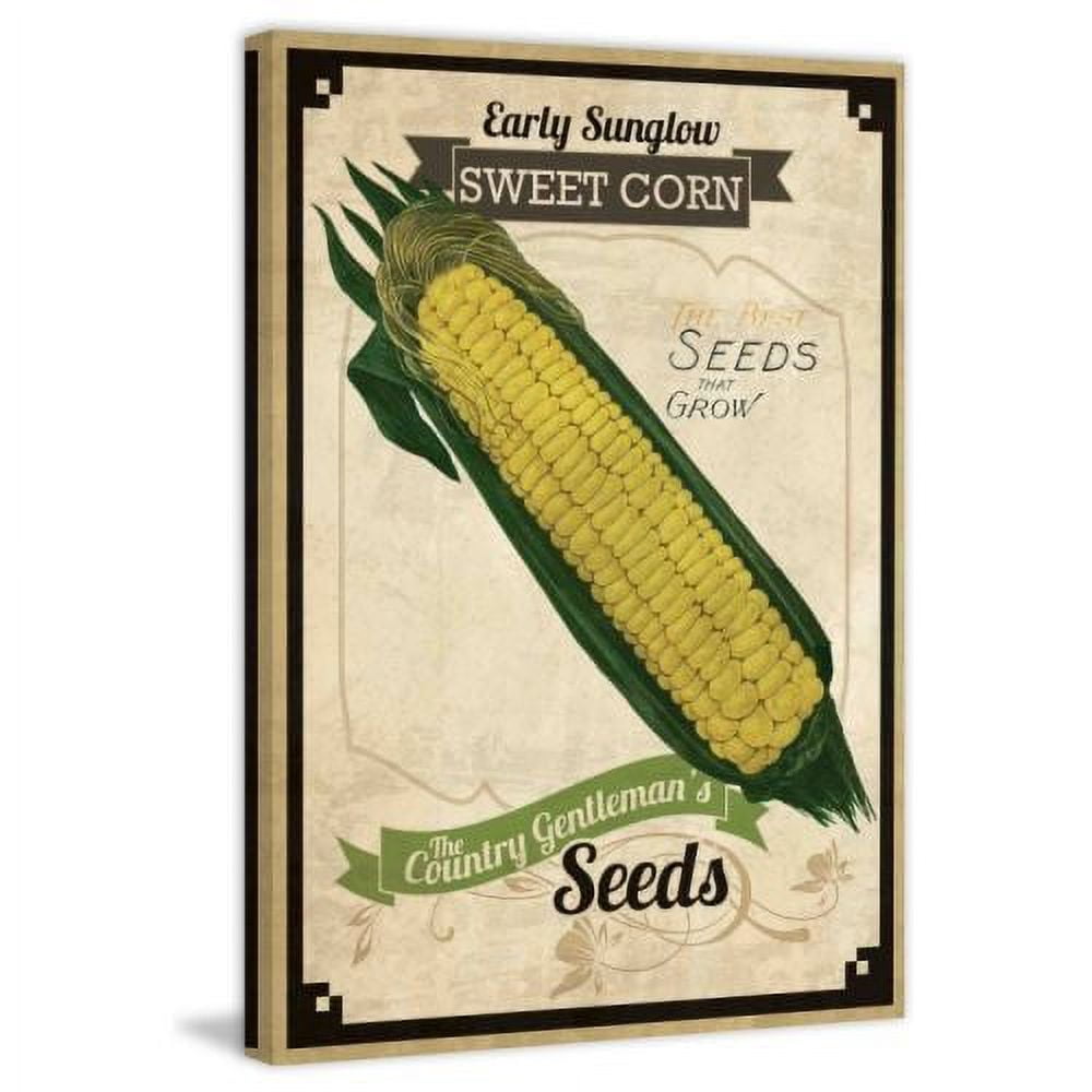 "Seed Packet Corn" Painting Print on Wrapped Canvas