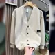 thumbnail image 3 of Suéter de punto para hombre con bolsillos, ropa para hombre, cárdigan sin capucha, cuello en V, elegante, holgado, ropa de otoño coreana, novedad en X, 3 of 5