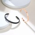 thumbnail image 4 of 5/6mm Bracelet Rose Gold Black Men Women Stainless Steel Bangle Couple Bracelets, 4 of 5