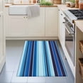 thumbnail image 3 of Entryway Rug 2'x3', Mexican Style Kitchen Runner Rugs Non-Slip Carpet Mats, Colorful Mexico Stripes Ombre Blue Bedside Rugs Runners Washable Floor Carpet for Bathroom Laundry Room, 3 of 8