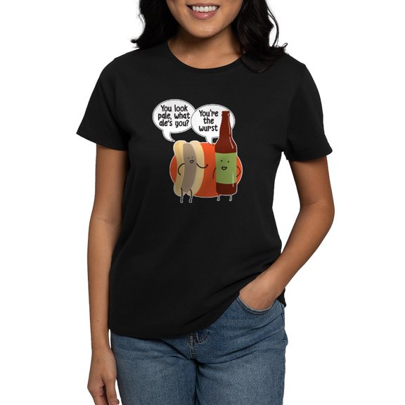 CafePress - Ale Bratwurst Women's Dark T Shirt - Women's Traditional Fit Dark T-Shirt