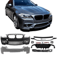 thumbnail image 2 of Ikon Motorsports Compatible with 14-16 BMW F10 LCI M5 Style Front Bumper W/ Foglight + Cover + Rear Bumper, 2 of 6