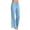 Light Blue, variant on HAiming Women Wide Leg Pants Summer Vacation Palazzo Trousers Loose Casual Drawstring Elastic Waist Pants with Pockets