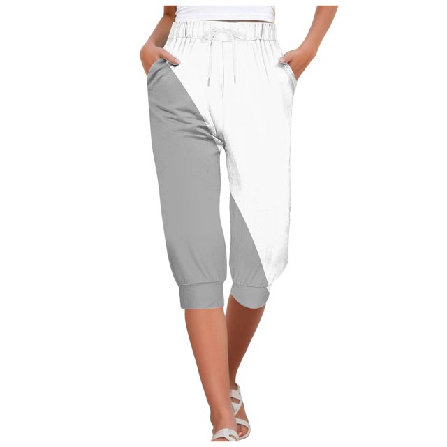 YDLCAFD Capris For Women 4Th Of July Flag Independence Day Print Pants Bottom Drawstring Joggers
