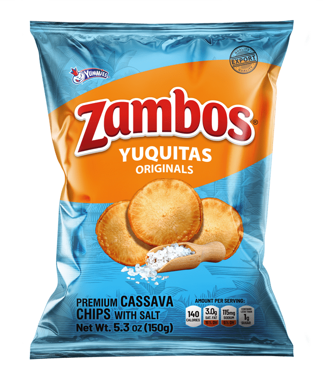 ZAMBOS YUCAS CASSAVAS CHIPS SALT 5.30 OZ