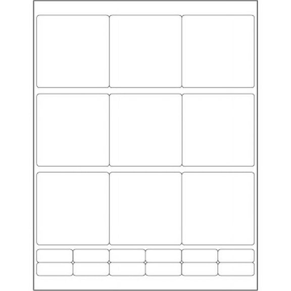 2.75 x 2.75 in. White Rectangle Laser Labels - Pack of 900