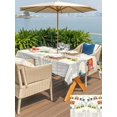 thumbnail image 5 of Outdoor Tablecloth with Umbrella Hole for Patio/Picnic/Party/Camping, Beige Childlike Fun Waterproof Table Cloth Rectangle Table Cover Washable, Abstract Modern City Car Silhouette (52"x 70"), 5 of 8
