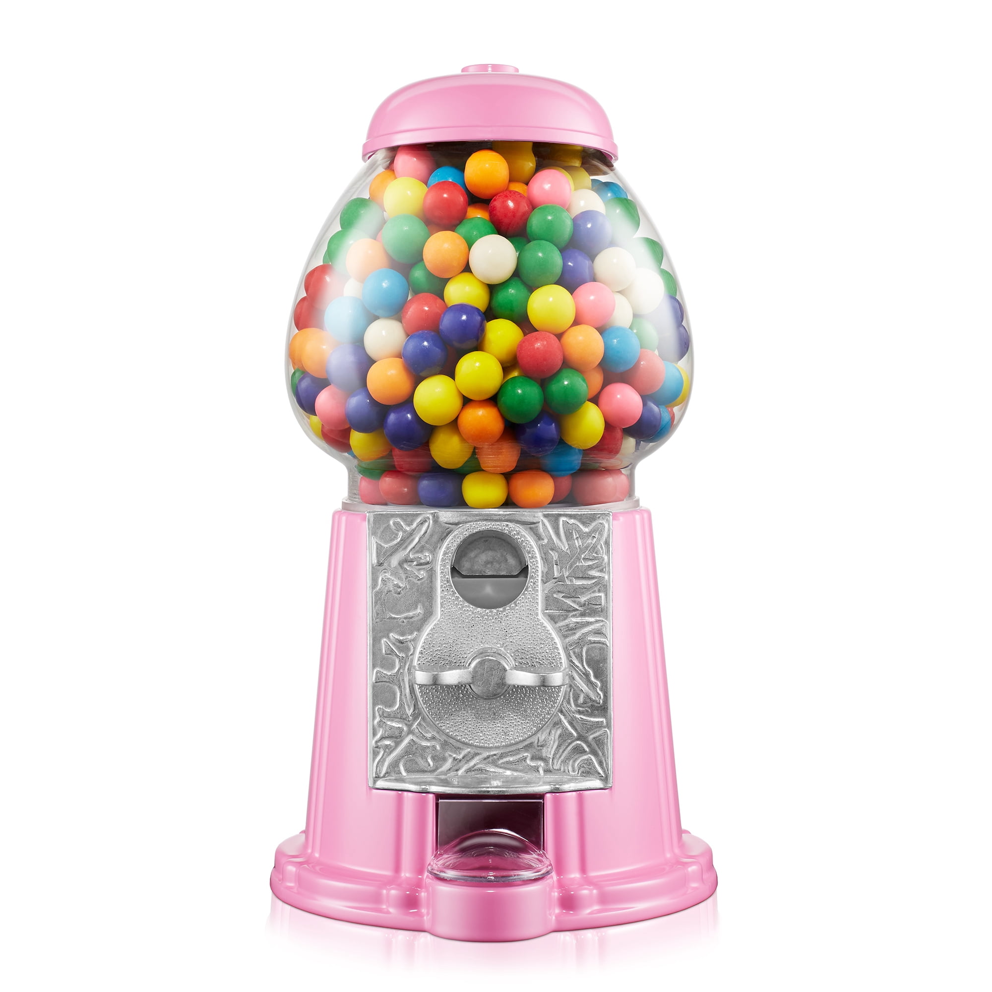 Olde Midway 12" Gumball Machine with Coin Bank - Pink, Antique-Style Bubble Gum Candy Dispenser